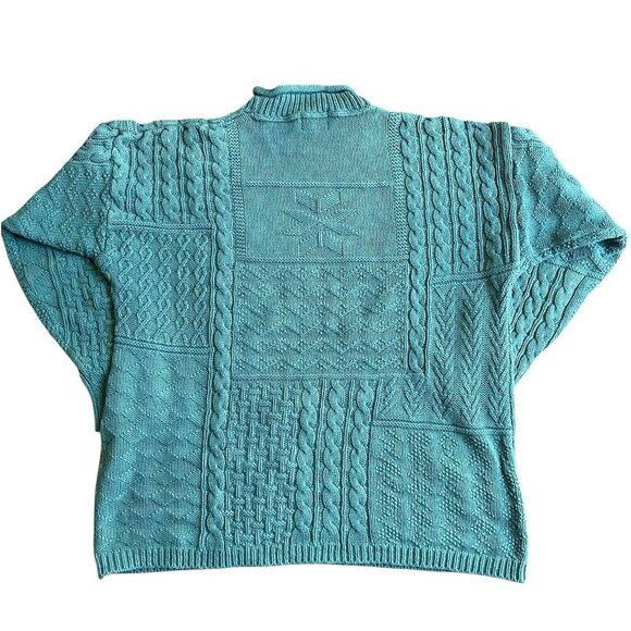 Vintage Van Heusen For Her Cable Knit Sweater Christmas Cottagecore USA - Picture 2 of 5